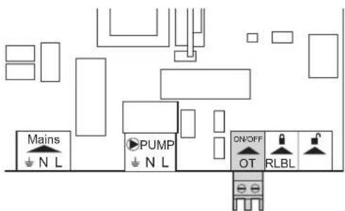 Mains N L PUMP N L ON/OFF OT RLBL