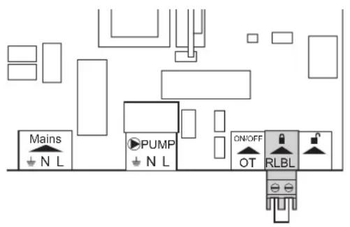 Mains N L PUMP N L ON/OFF OT RLBL