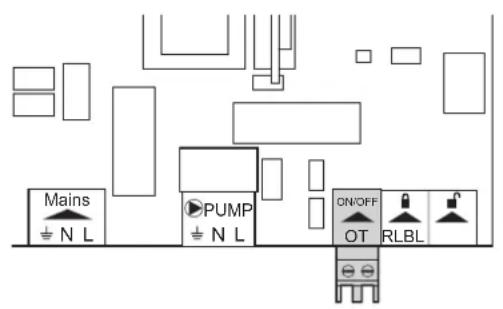 Mains N L PUMP N L ON/OFF OT RLBL