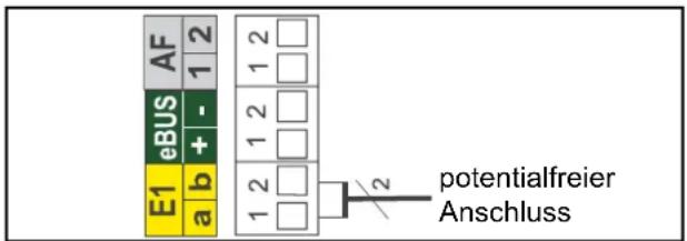 WOLF MGK-170 - Anschluss Eingang E1 (24V), potenialfrei - 1