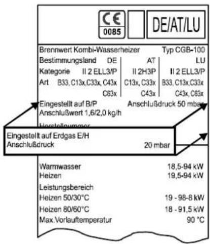 WOLF CGB-100 - 11) Typenschild aktualisieren - 2