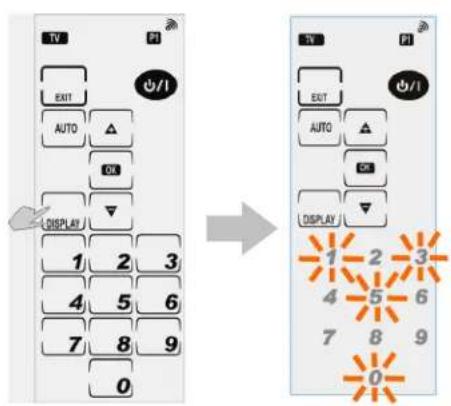 TV EXIT AUTO OFF DISPLAY 1 2 3 4 5 6 7 8 9 0 → TV EXIT AUTO OFF DISPLAY 1 2 3 4 5 6 7 8 9 0