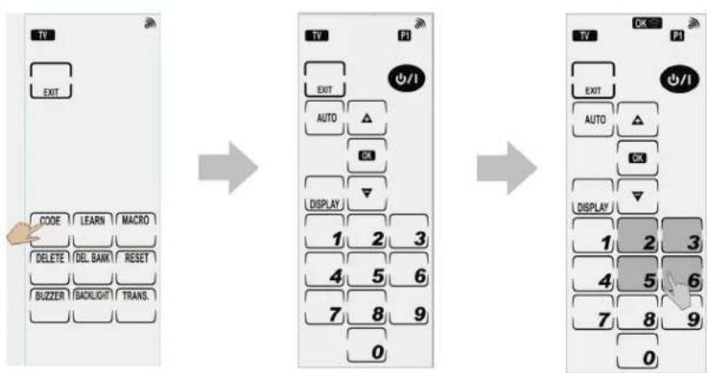 GENIUS Remote 815 - Code eingeben - 2