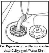 BAUKNECHT GSF 50003 - Auffüllen des Regeneriersalzbehälters - Löst Kalkablagerungen auf (entfällt, wenn die Wasserhärtestufe auf „weich“ gesetzt ist!) Tägliche Kontrollen - 2