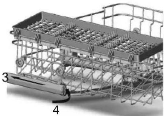 MEDION MD 37107 - Verstellen des oberen Geschirrkorbs - 2