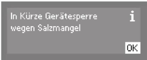 MIELE PG 8055 U Speed - Gerätesperre durch Salzmangel - 1