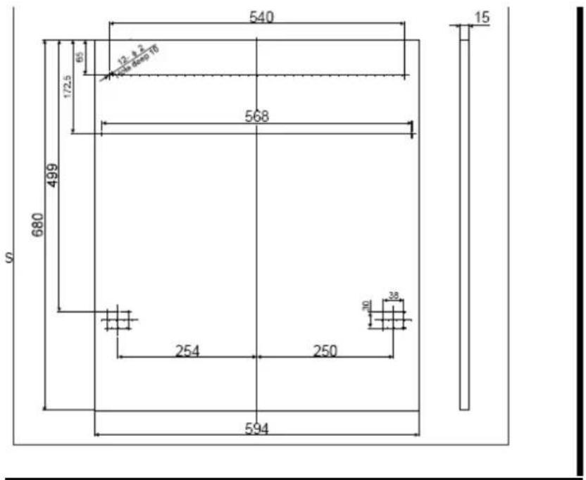 Exquisit EGSP1312E - Dekorplatte – Abmessungen und Installation - 1