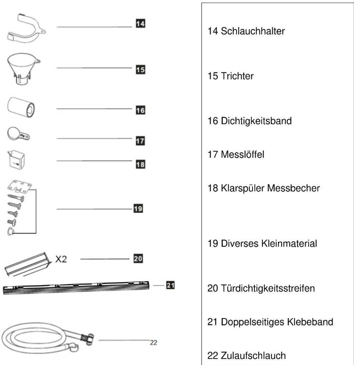 Exquisit EGSP13.1 E/B - Lieferumfang - 1