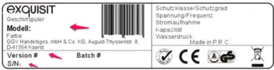 Exquisit EGSP1212 E/B - Bitte geben Sie unbedingt an: - 1