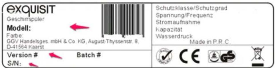 Exquisit EGSP1130E - Bitte geben Sie unbedingt an: - 1