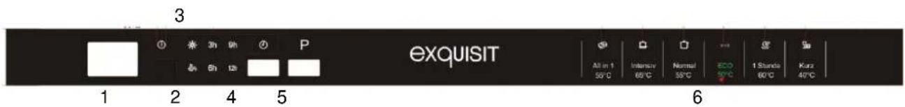 Exquisit EGSP1130E - Bedienelemente - 1