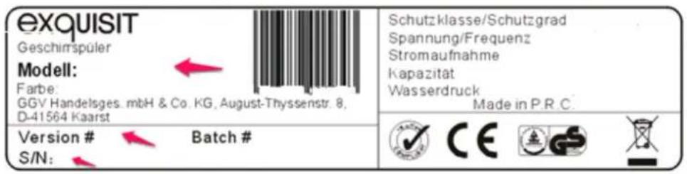 Exquisit EGSP1090E - Bitte geben Sie unbedingt an: - 1