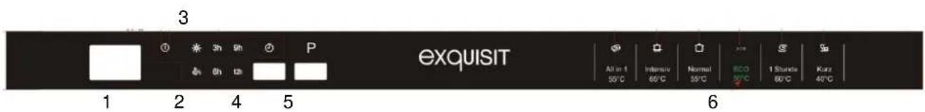 Exquisit EGSP1090E - Bedienelemente - 1