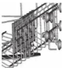 Pure mechanical assembly diagram without any text, numbers, or symbols