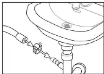 Tchibo 275069 - Schlauch mit dem Siphon am Spülbecken verbinden - 1
