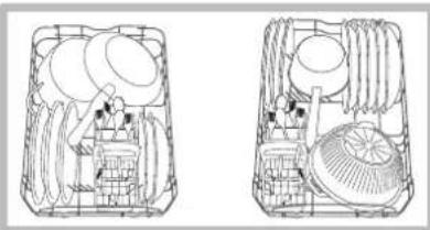 HOTPOINT LSFA+ 935 EU/HA - Примеры загрузки нижней корзины - 1