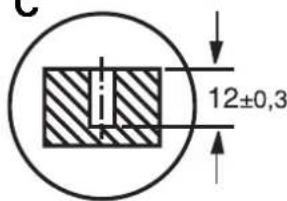 JUNO JSV5520 - Maße für das Anbringen einer Holztür - 5
