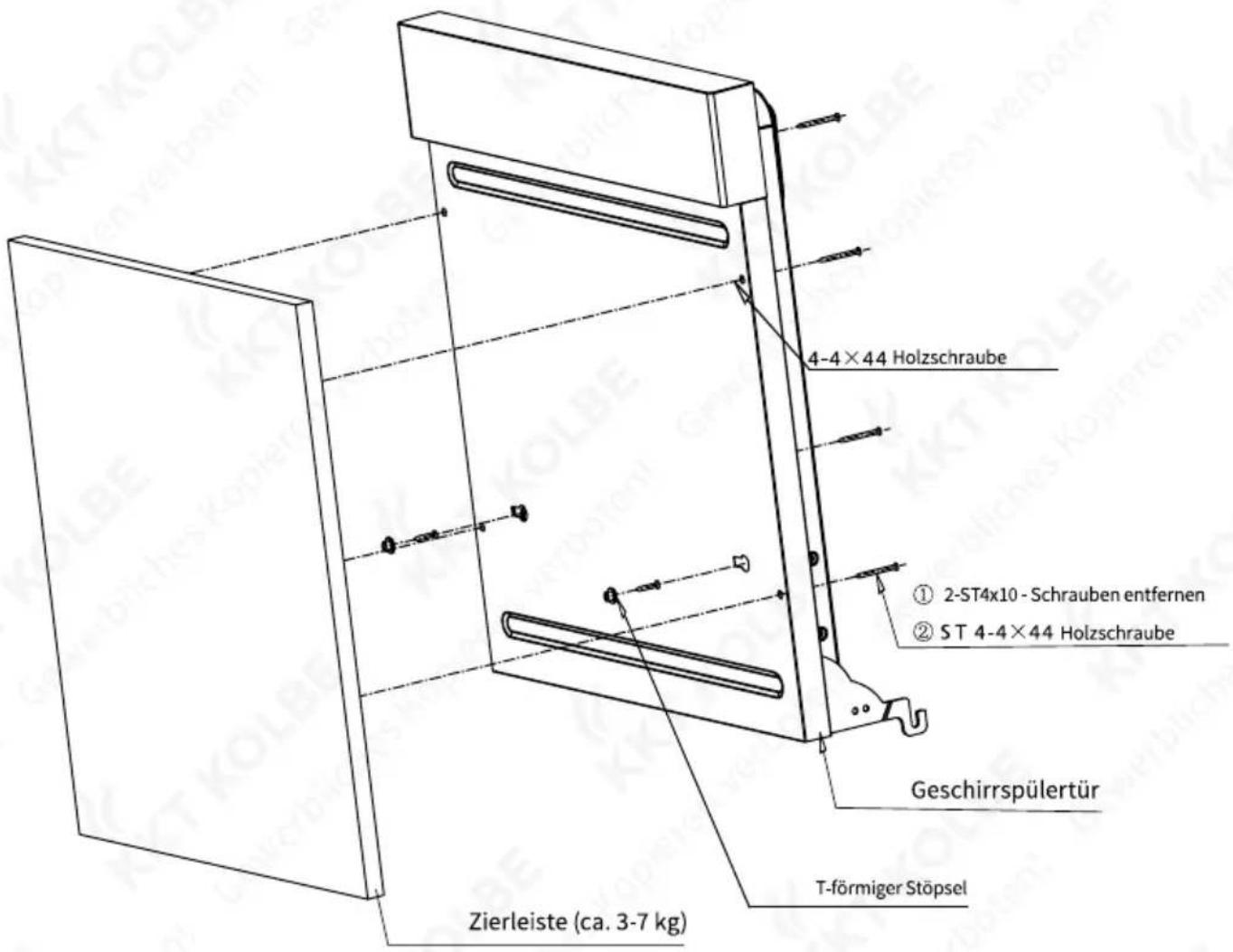 KKT Kolbe GSI61ED - Installationsschritte - 2