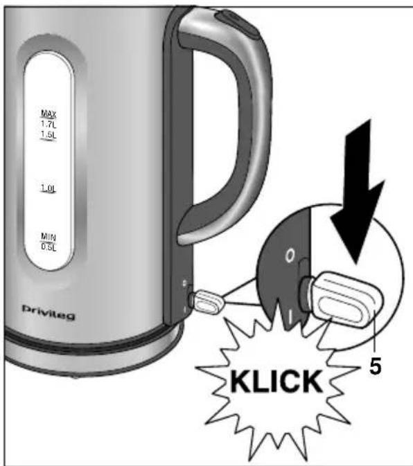 MAX 1.7L 1.5L 1.0L MIN 0.5L Priviteg KLICK 5