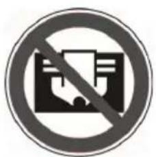 Prohibition sign with no text, featuring a crossed-out document icon inside a circle