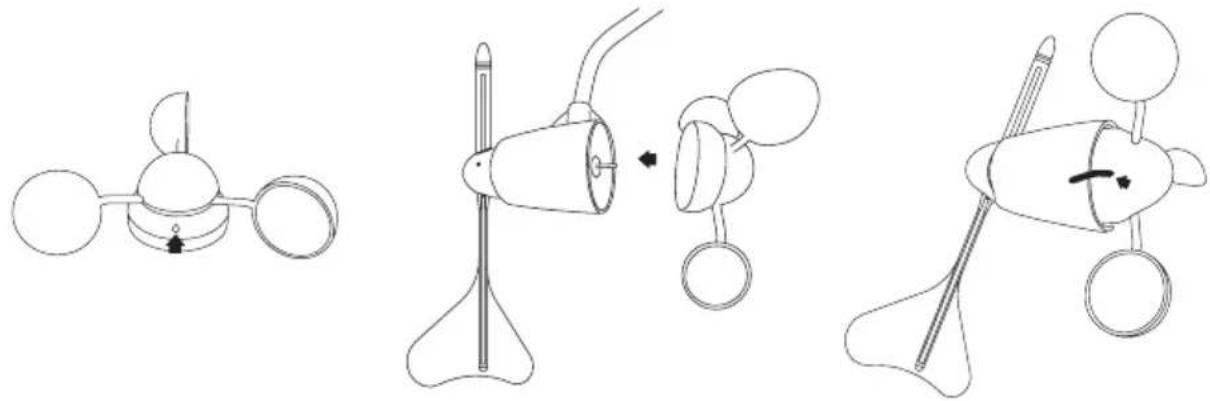 Mebus TE821 - Installation des Anemometers (Windsensors) - 1