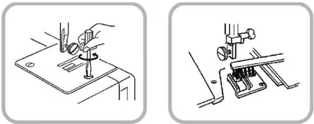 Menuett 809-031 - Clean the feed dog - 1