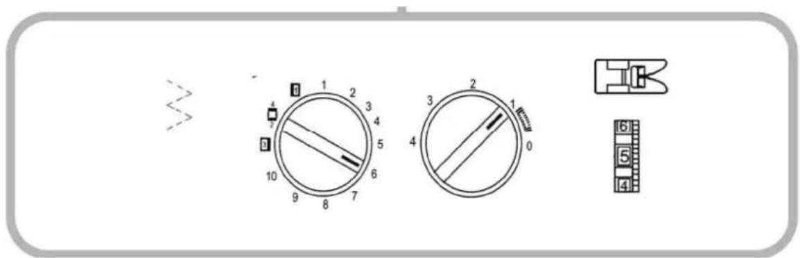 Menuett 809-031 - Trestegssicksack - 1