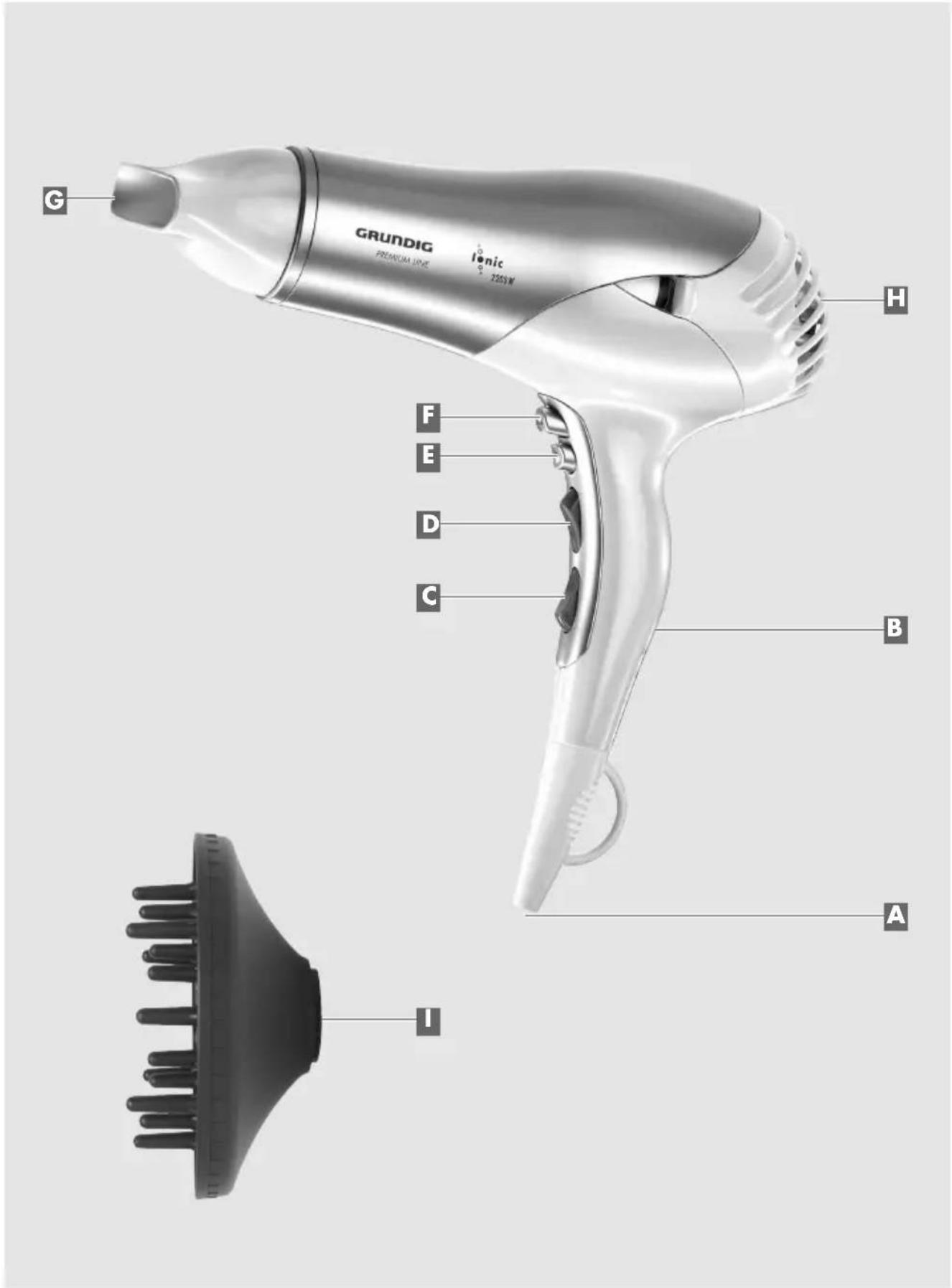 GRUNDIG HD8780 Ionic-Family - HAIR DRYER IONIC - 1