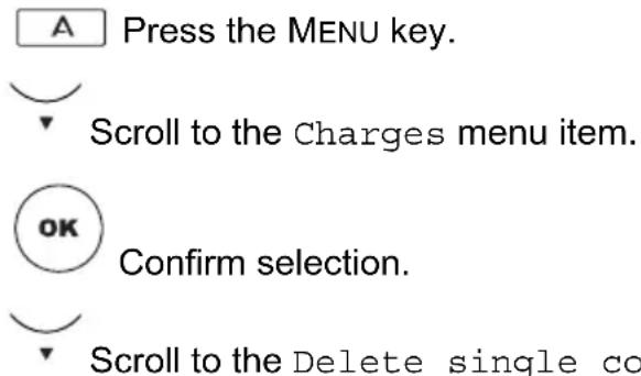 AVAYA Deskphone 9650C - Deleting call charges - 1