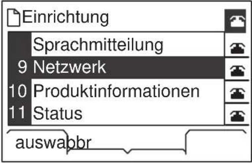 CISCO SPA 501G - Verwenden des Einrichtungsmenüs - 1