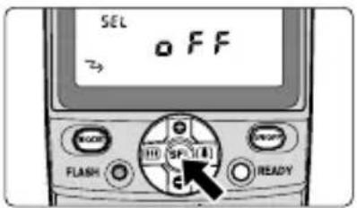 SEL OFF OK SP SP 1/8 FLASH READY