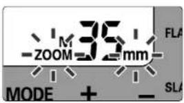 NIKON SB-50DX - ■Wenn ZOOM und mm in der LCD blinken - 1