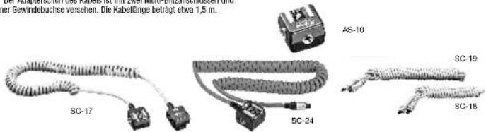 nher Gewindebuchse versehen. Die Kabellänge beträgt etwa 1,5 m. AS-10 SC-17 SC-24 SC-19 SC-18