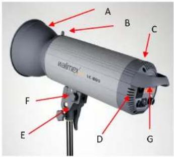 Walimex Pro VC-300 - Übersicht über die Geräteteile - 1
