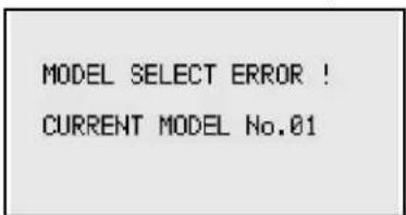 FUTABA T10CG-2.4GHz - MODEL SELECT ERROR: (MODELLAUSWAHL FEHLER) - 1