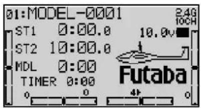 FUTABA T10CG-2.4GHz - STRUKTUR DES GLIDER-BASIC-MENÜ - 1