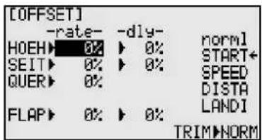 FUTABA T10CG-2.4GHz - OFFSET (TRIMM) - 1