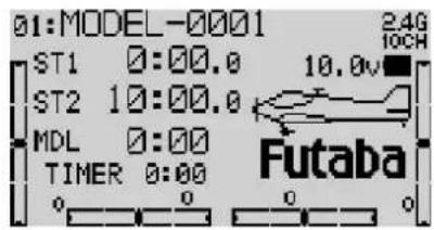 FUTABA T10CG-2.4GHz - STRUKTUR DES ACRO-BASIC-MENÜ - 1