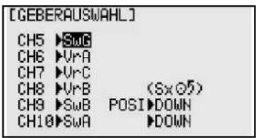 FUTABA T10CG-2.4GHz - GEBERWAHL (VOREINSTELLUNGEN SONDERKANÄLE) - 1