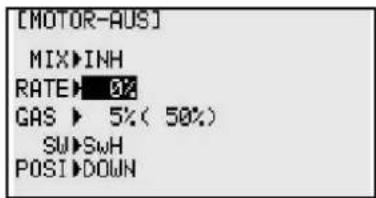 FUTABA T10CG-2.4GHz - MOTOR-AUS (MOTOR ABSTELLEN) - 1