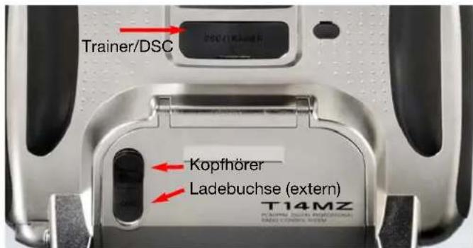 FUTABA T14-MZ - RÜCKWÄRTIGE ANSCHLÜSSE TRAINER /DSC-ANSCHLUSS - 1