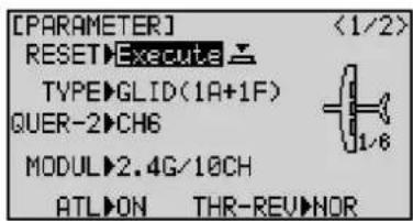 FUTABA T10CHG - PARAMETER (PARAMETER-MENÜ) - 1