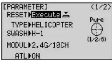 FUTABA T10CHG - PARAMETER (PARAMETER-MENÜ) - 1