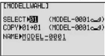 FUTABA T10CHG - MODELL-FUNKTIONEN (MODELWAHL) - 1