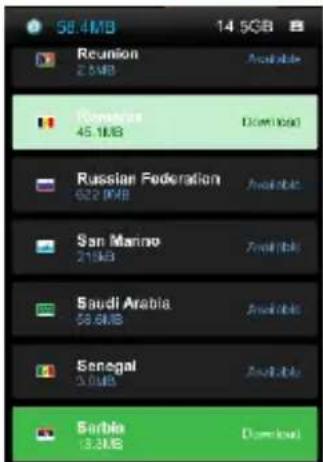 58.4MB 14 5GB Reunion 2.5MB Available Romanos 45.1MB Download Russian Federation 622.9MB Available San Marino 219MB Available Saudi Arabia 58.6MB Available Senegal 3.0MB Available Serbia 3.3MB Download