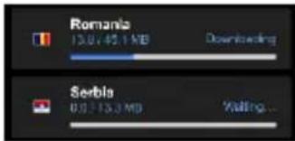 Romania 13.0 - 45.1 MB Downloading Serbia 8.0 - 15.0 MB Waiting...