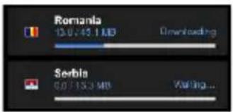Romania 13.0-42.1 MB Downloading Serbia 6.0-13.3 MB Waiting...