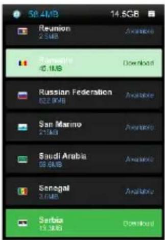 58.4MB 14.5GB Reunion 2.5MB Available Sarajeira 40.1MB Download Russian Federation 622.9MB Available San Marino 215MB Available Saudi Arabia 08.6MB Available Senegal 3.6MB Available Serbia 13.3MB Download
