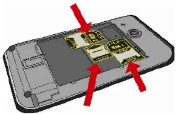 Allview A4 All - Einführung der SIM Karten, der Speicherkarten und des Akkus - 1