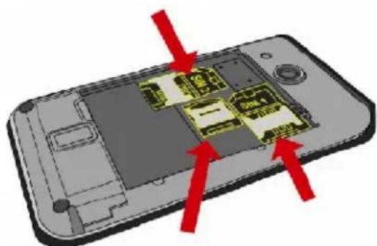 Allview A4 All - Introducerea cartelelor SIM, a cardului de memorie si a bateriei - 1